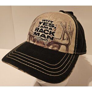 Buck Wear Why Yes I Am A Rack Man Black Snapback Hat Cap New With Tags